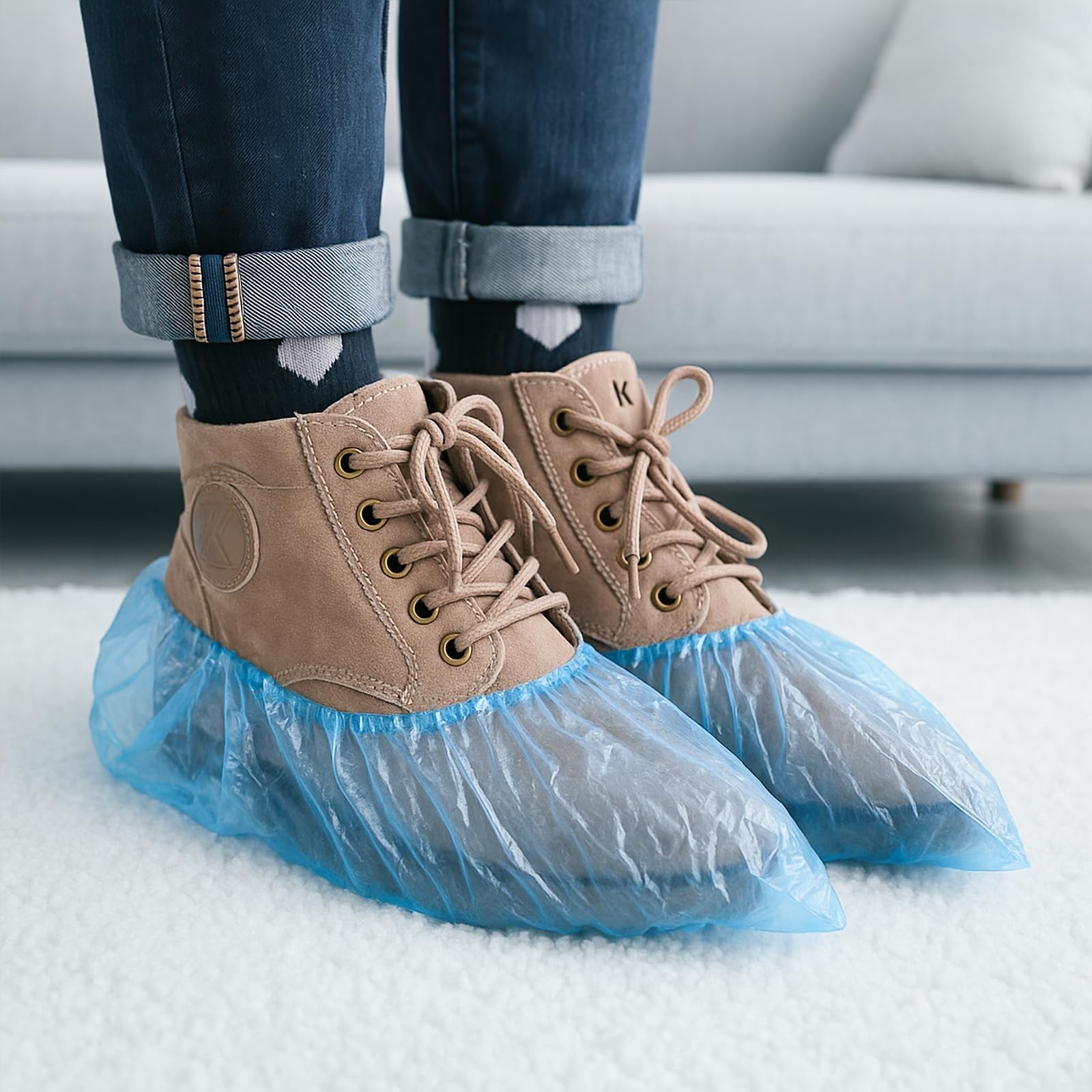 1000 Disposable Shoe Covers – Non-Slip, Waterproof, Indoor/Outdoor Use, 500 Pair