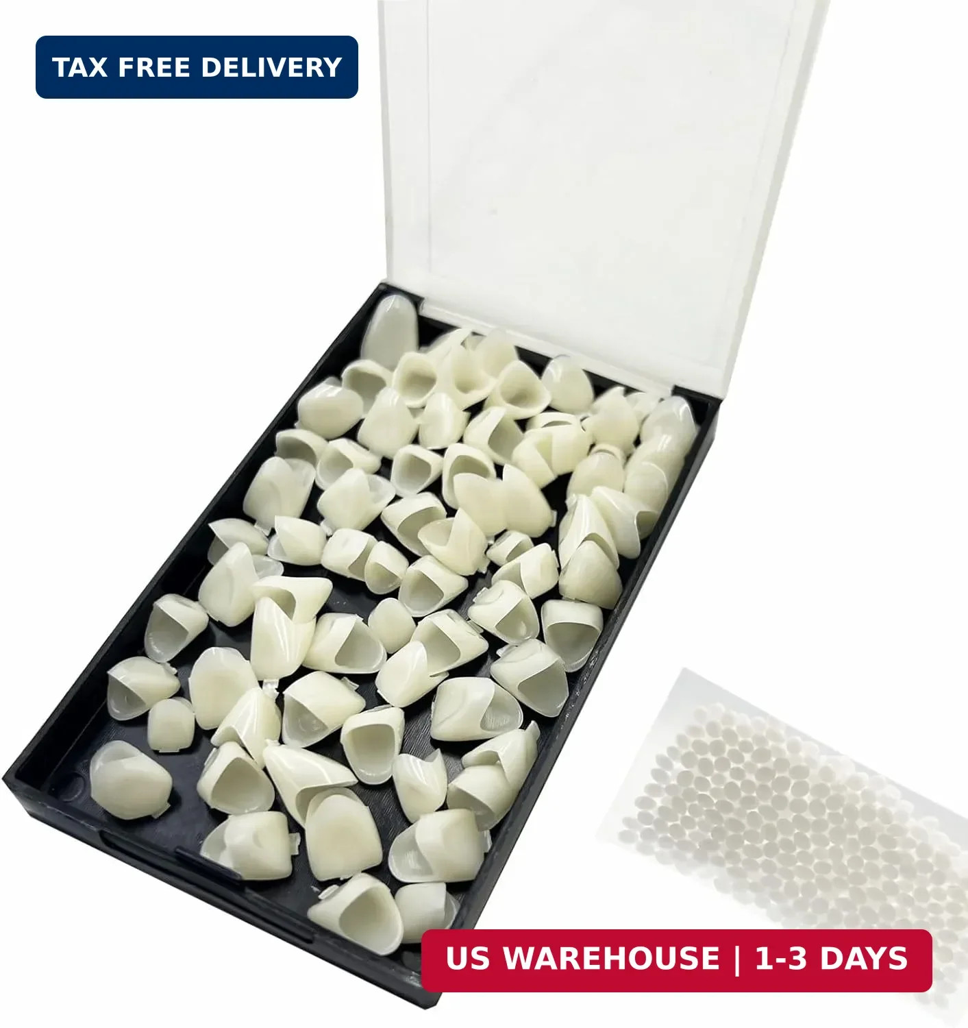 1 Box False Teeth Crown Repair Kit Dental Anterior Veneers Fake Tooth Cap Crown