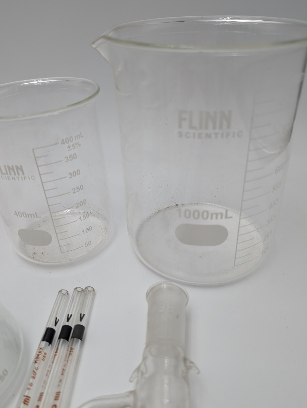 Lot of Pyrex Beakers Lab Ware Glass Lab Lot Random Connections 15 Pc