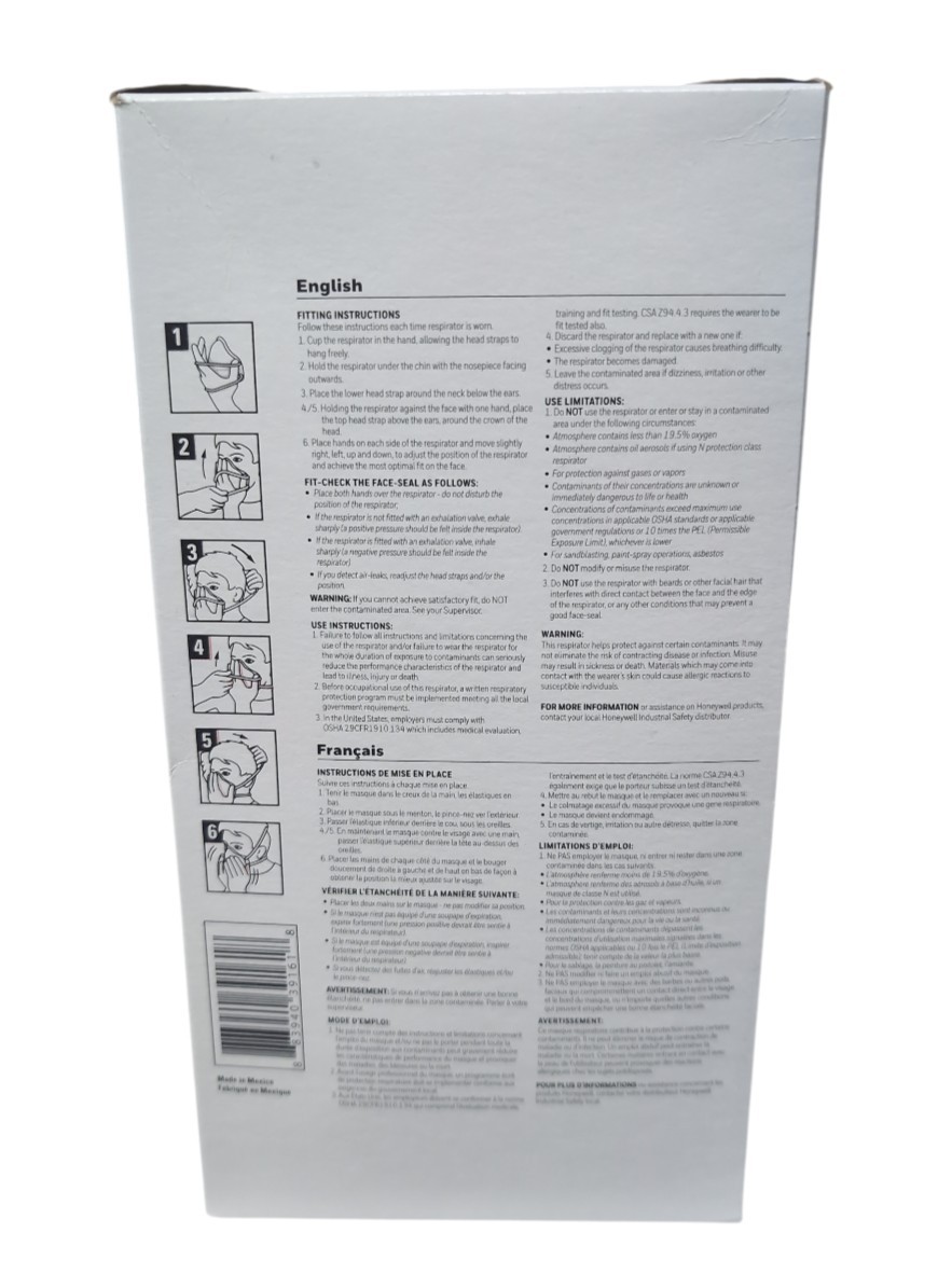 N 95 Mask 20 Count Honeywell DC300N95 Disposable N95 Respirators, NIOSH-Approved