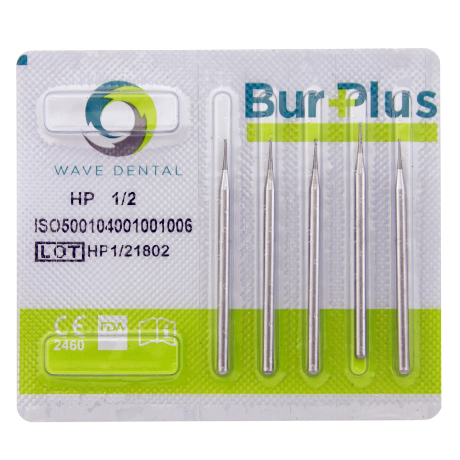 Wave Dental Tungsten Carbide Burs Round HP 44.5mm Shank for Straight Handpiece