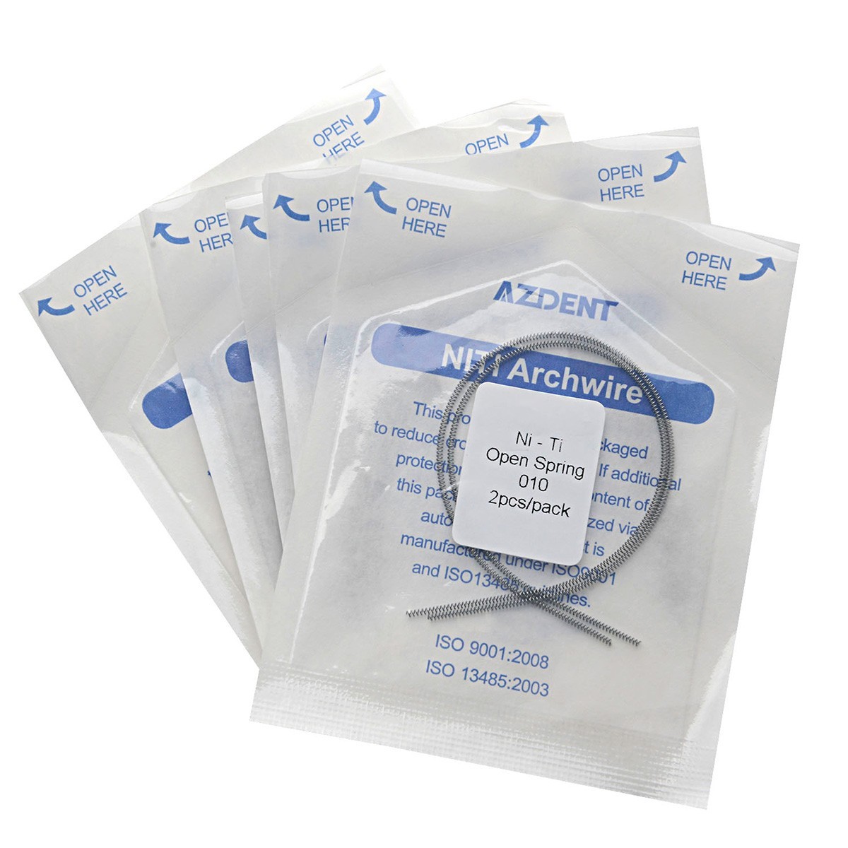 AZDENT 1 Bag Dental Orthodontic Niti Open Coil Spring Niti Alloy 0.008″-0.014″