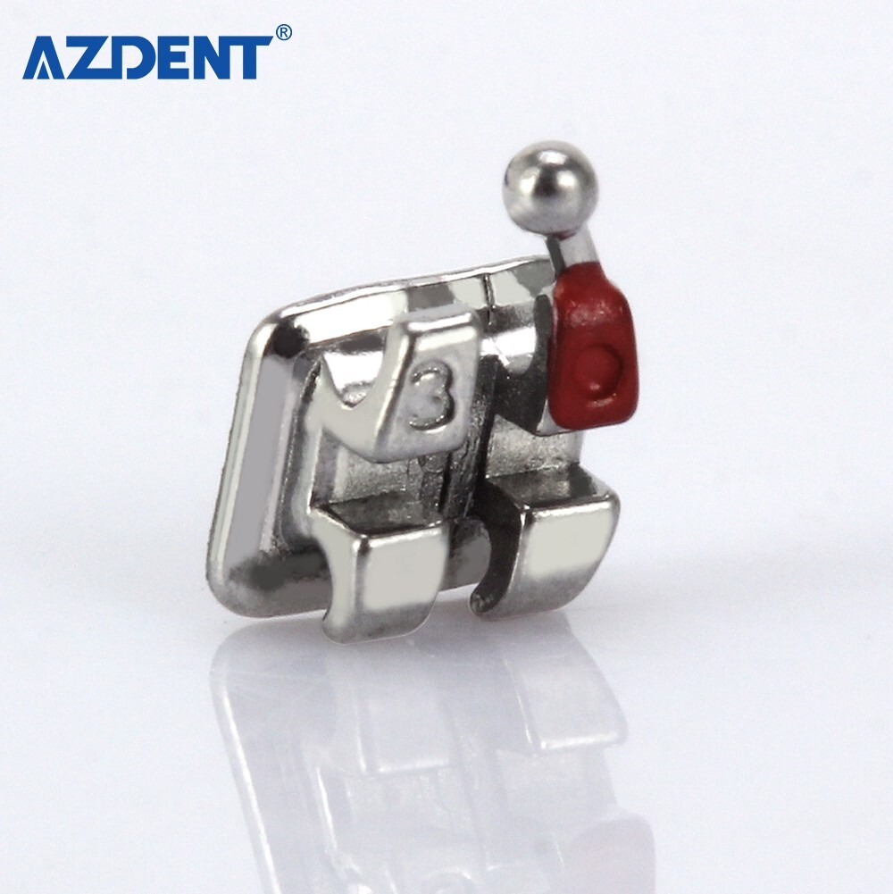 10 Packs AZDENT Dental Orthodontic Bracket Monoblock MIM Mini Roth.022 345 Hooks