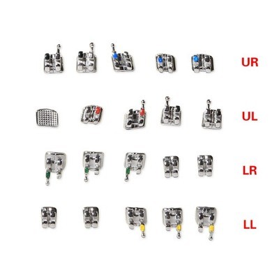20PCS / PACK Dental bretelle attacchi ortodontici Mini MBT Slot 022 345 Hooks CE