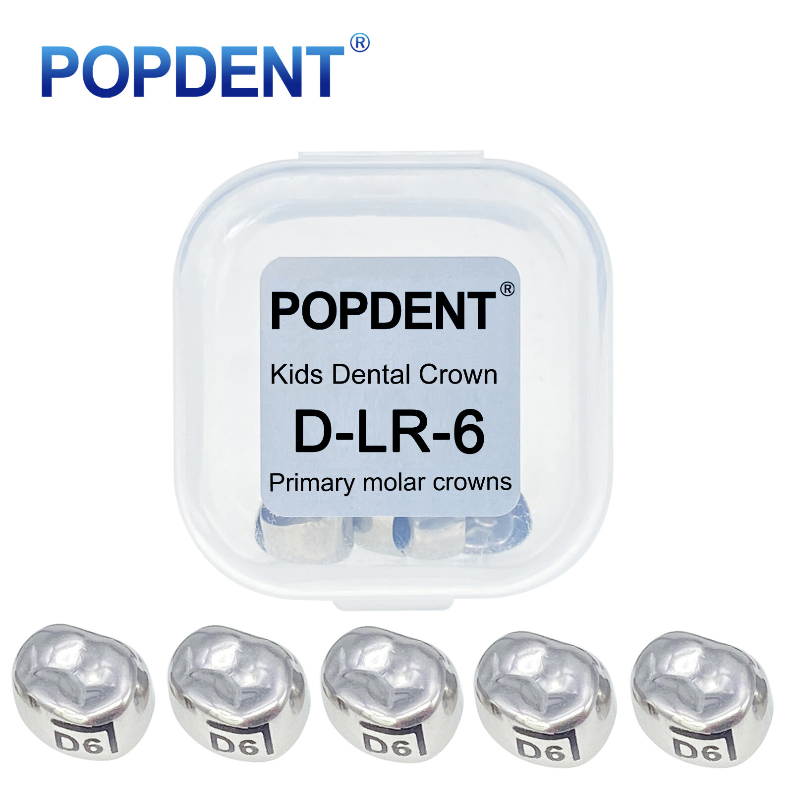 5Pcs Dental Kids Crown Primary Molar Pediatric Crowns stainless steel 48 Sizes