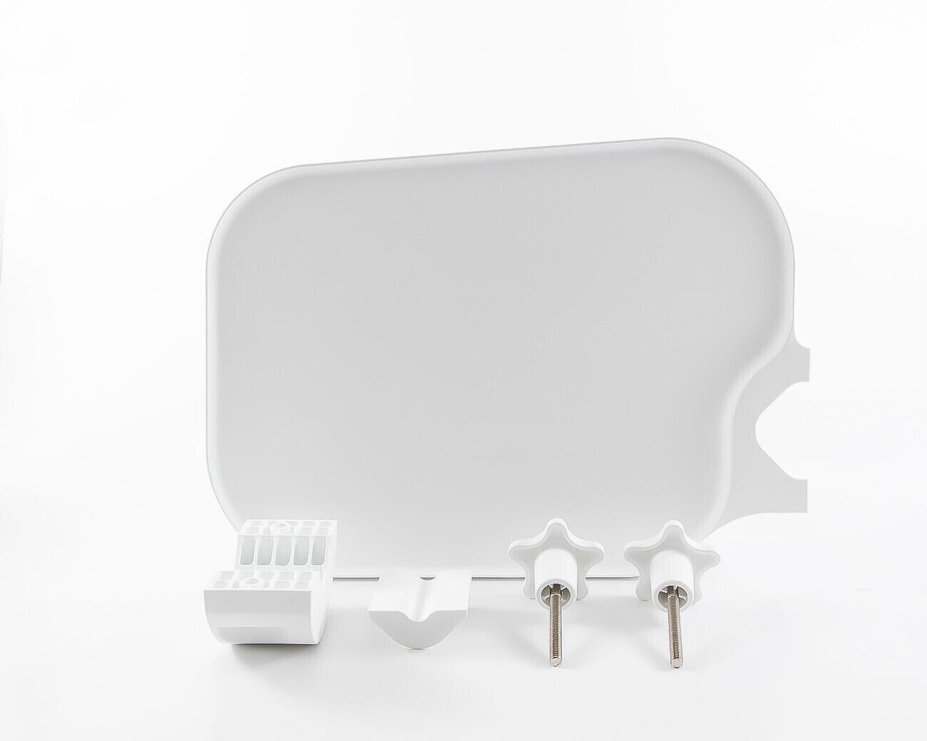 TPC POLE POST MOUNT UTILITY ACCESS SHELF TRAY TABLE DENTAL MEDICAL WHITE