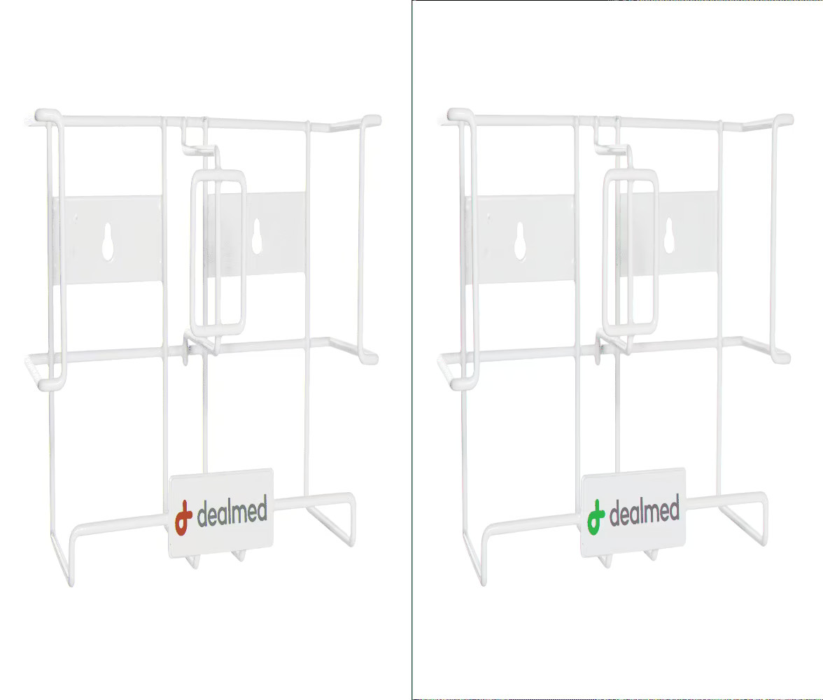 Dealmed Triple Glove Box Holder, Horizontal Wall Mount or Countertop, White, Ea.