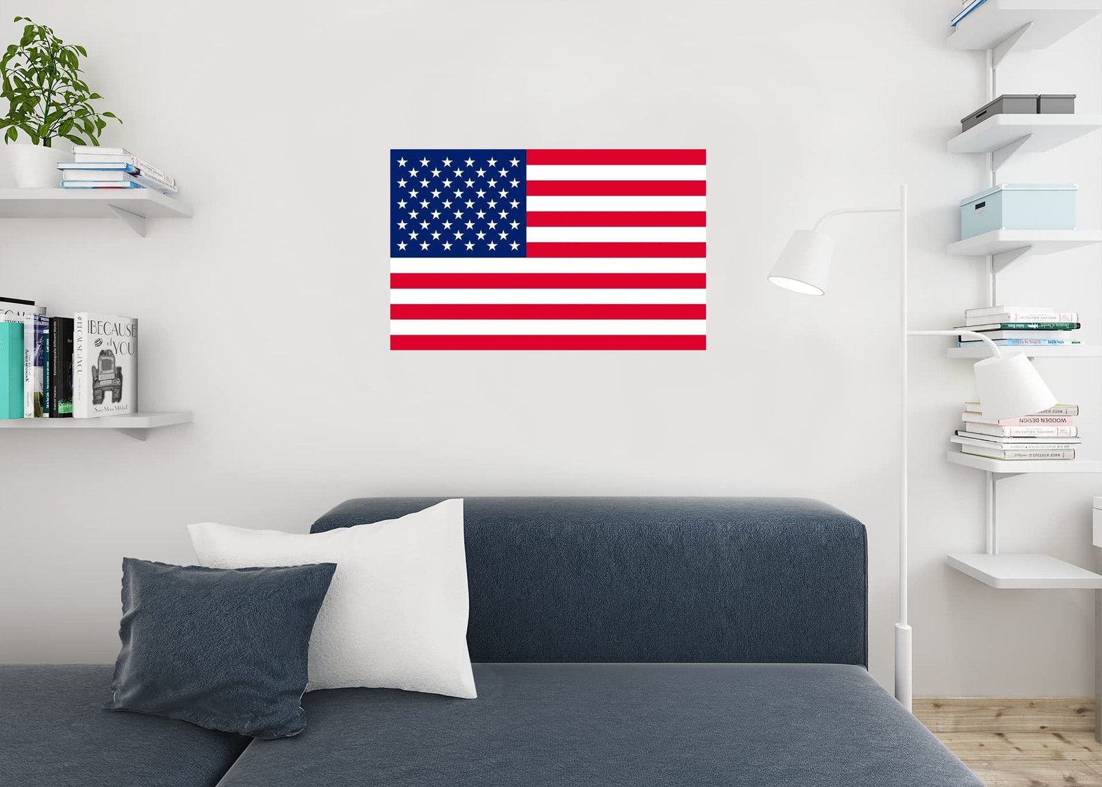 US American Flag Poster 36×24 – Classy Graphic Wall Art Print Made in USA