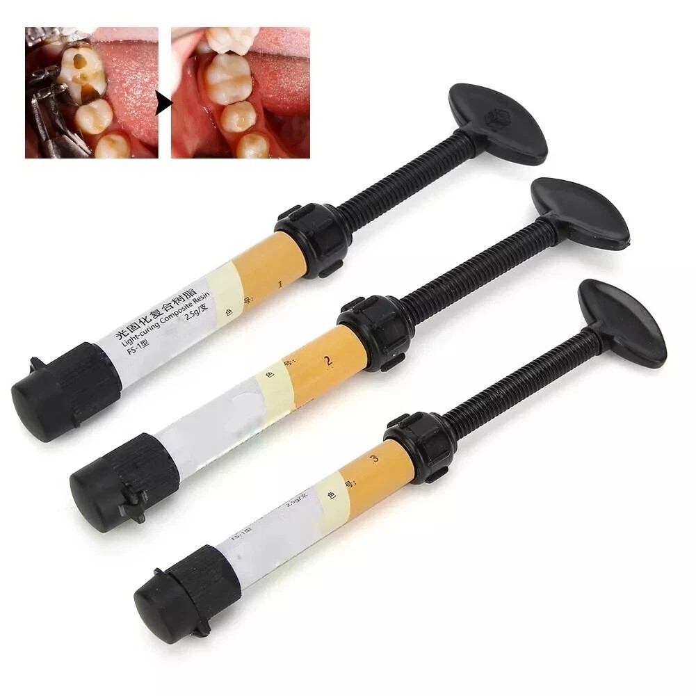 Dental Cement Resin Filling Materials Dentistry Denfil Syringe Universal Teeth