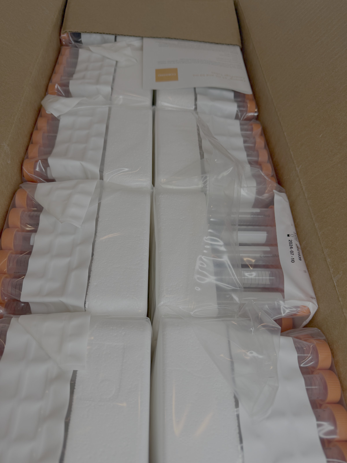 15mL Centrifuge Tubes Conical Sterile , (1) 50/Pack – Corning 430052
