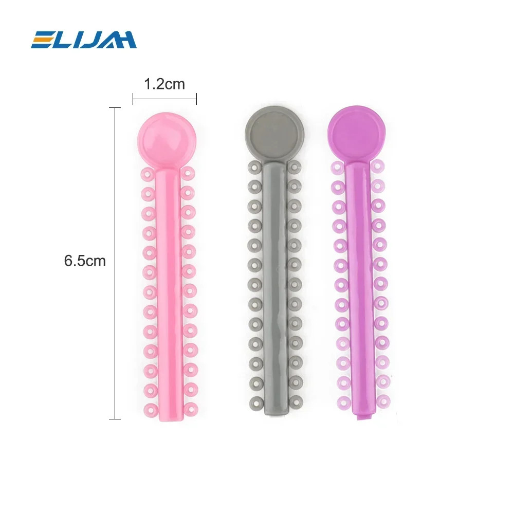 1040pcs Dental Orthodontic Ligature Ties Braces Elastic Rubber Bands Mixed Color