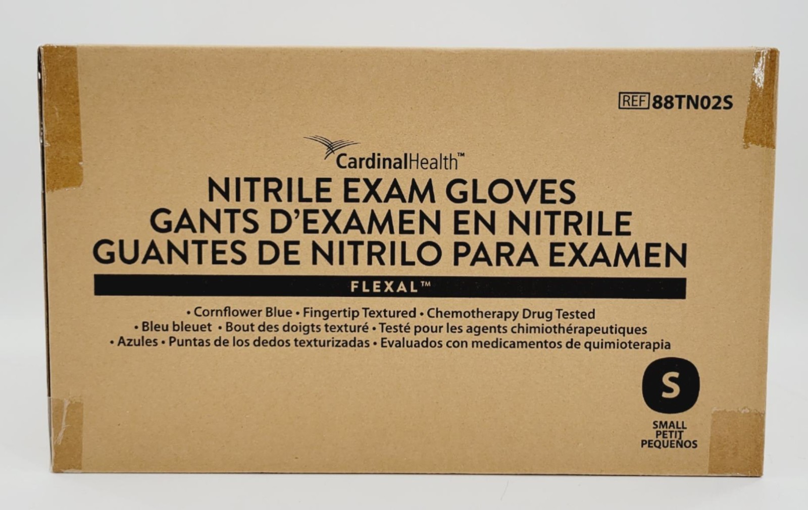 Cardinal Health Flexal Nitrile Exam Gloves 88TN02S Powder Free Small CS 2000