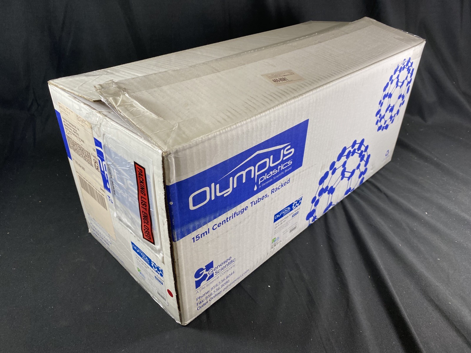 OLYMPUS Genesee 15mL Conical Sterile PP Racked Centrifuge Tubes #28-101 (325/Cs)