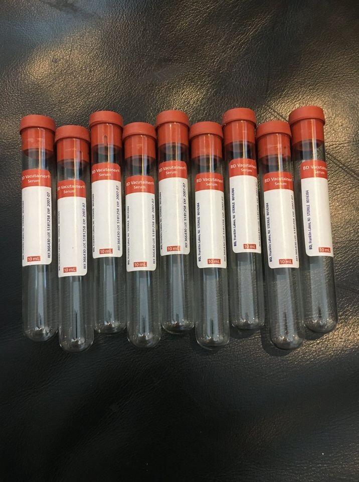 Halloween Props, GLASS VIALS, 9 TEST TUBES, Glass Vials, Creepy Decor