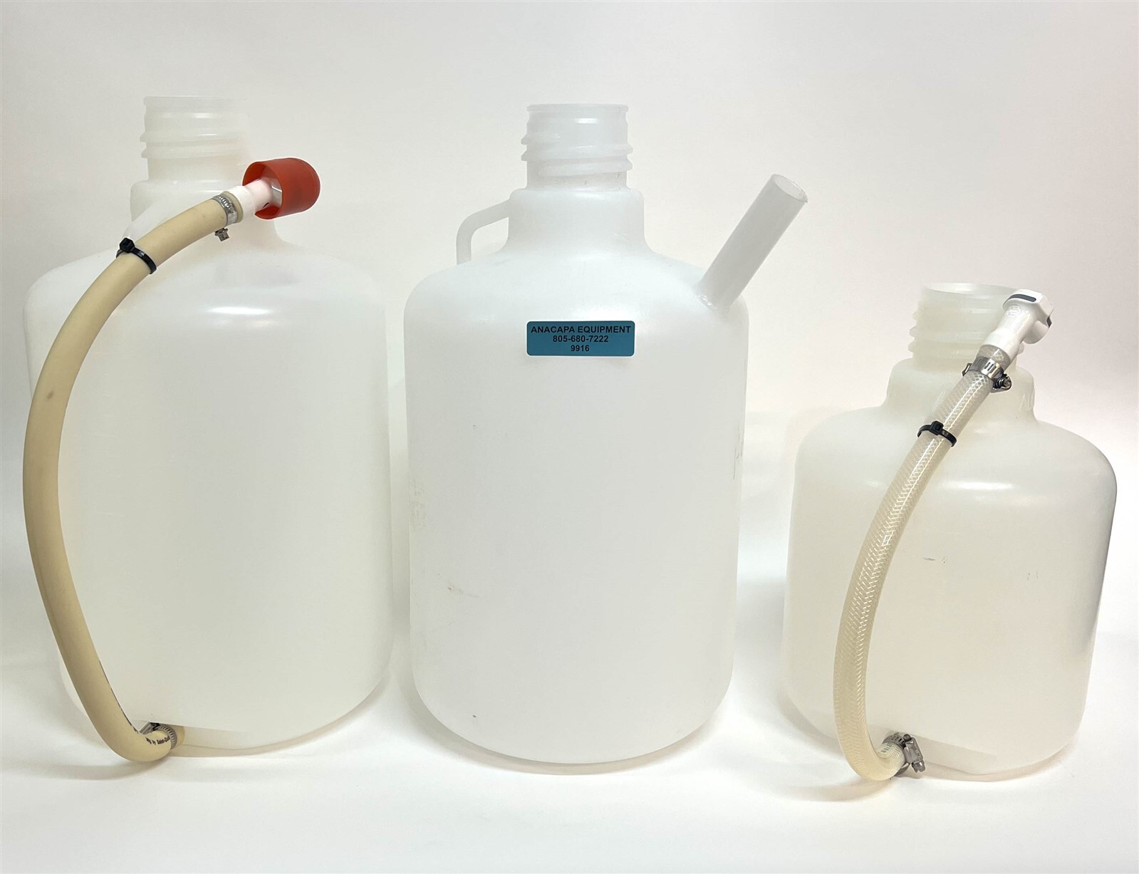 Nalgene 5 Gal 20 Liter & 2.5 gal 10L PP Carboy with Spigot Lot of 16 (9916) M