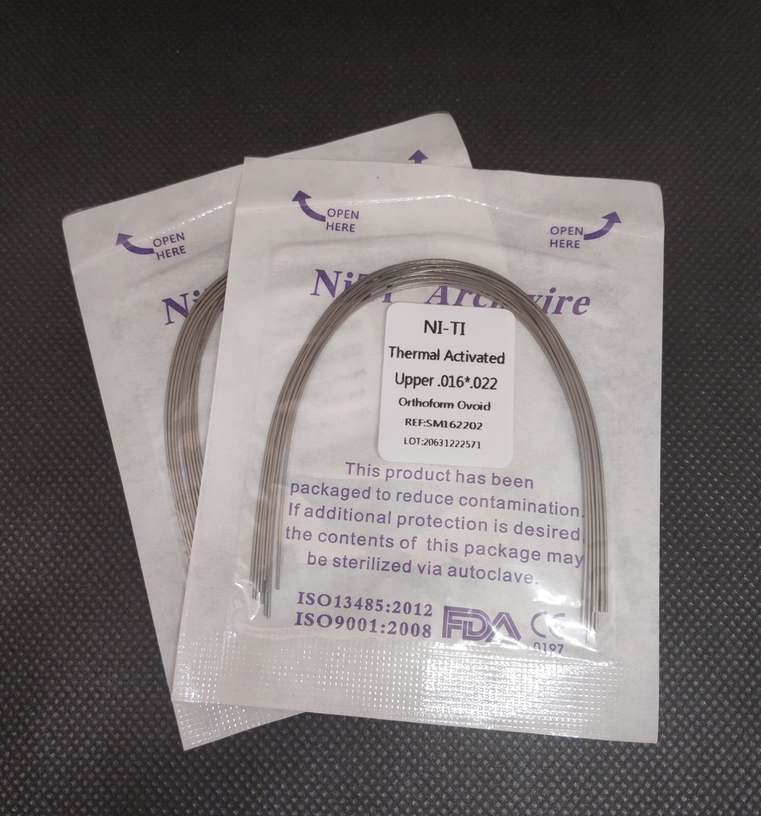 Dental Orthodontic Thermal Activated NITI Arch Wires Rectangular Ovoid Form