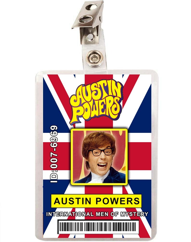 Austin Powers MOJO Sample Vial 30ml & ID Badge Halloween Costume Prop