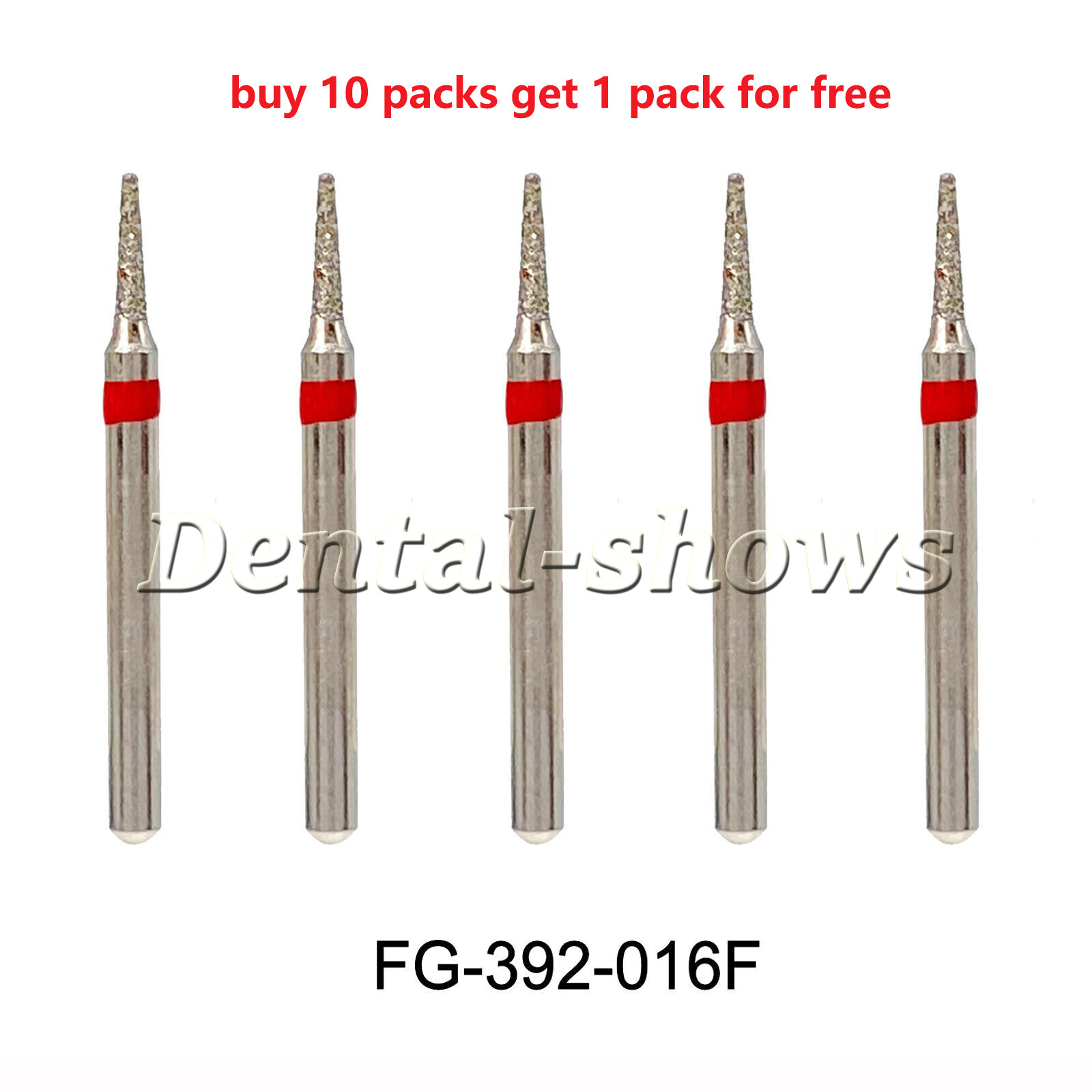 High Speed Diamond Dental Mosquito Bur Fine 392-016 5 Pcs/PK