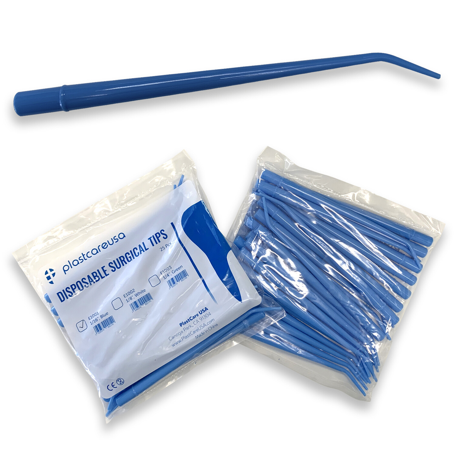Blue Surgical Aspirator Tips Small size 1/16″ Dental Suction Tip (Choose Qty)