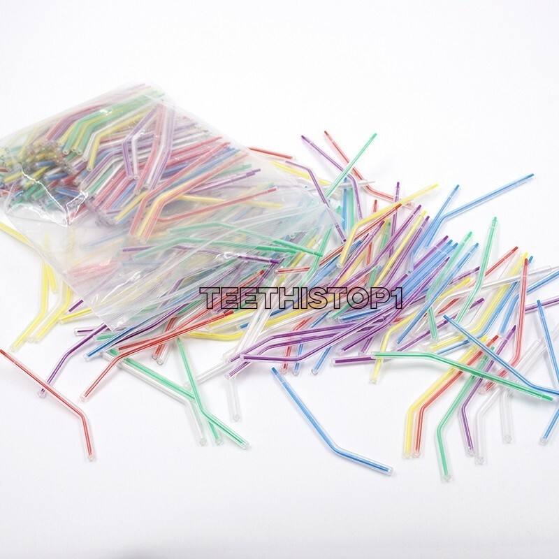 Dental Colorful Disposable 3-Way Air Water Syringe Triple Spray Nozzles Tips