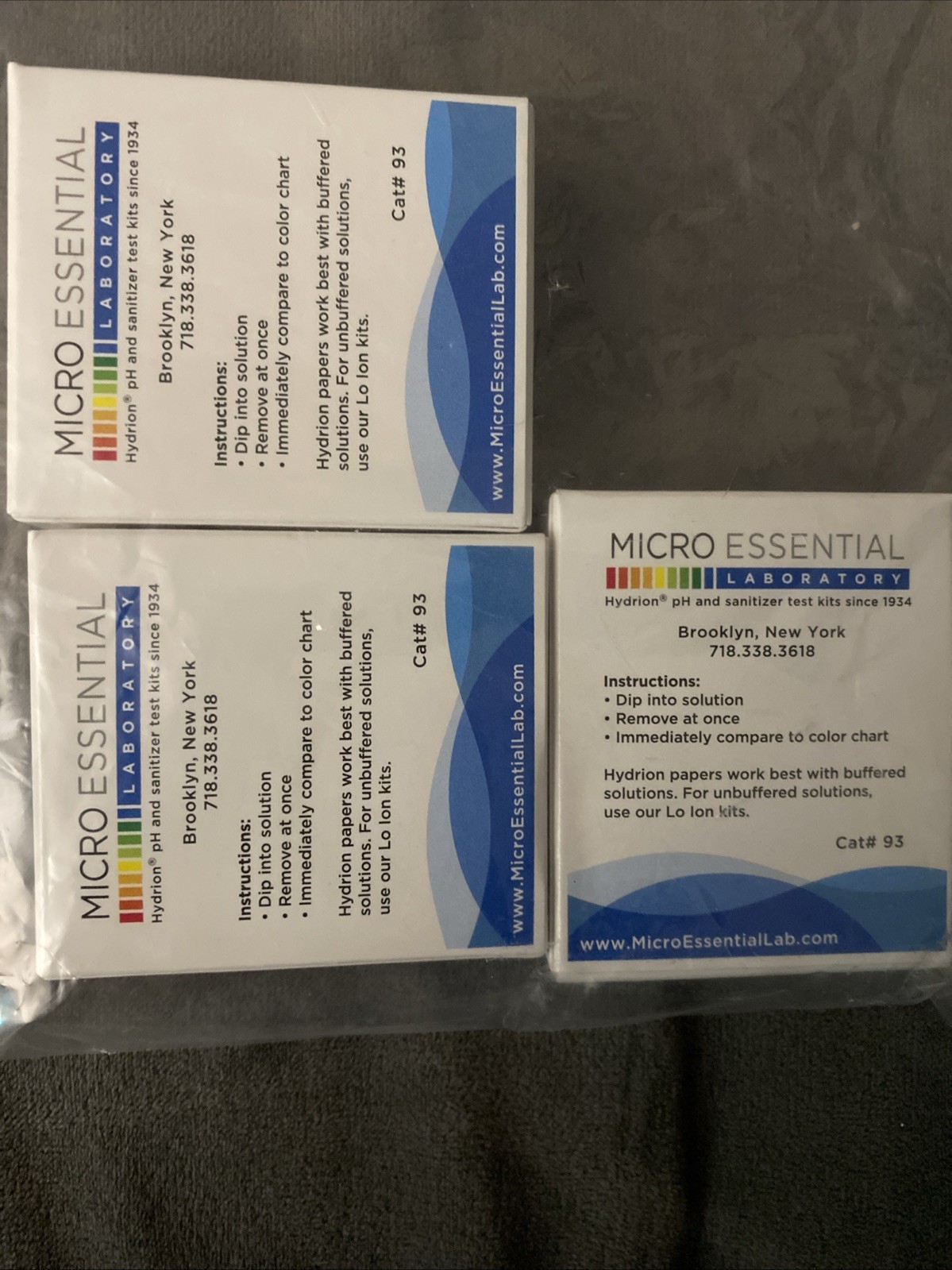 Hydrion PH and Sanitizer Test Kit Micro Essential 0.0-13.0 Cat#93Exp05/2028 5box