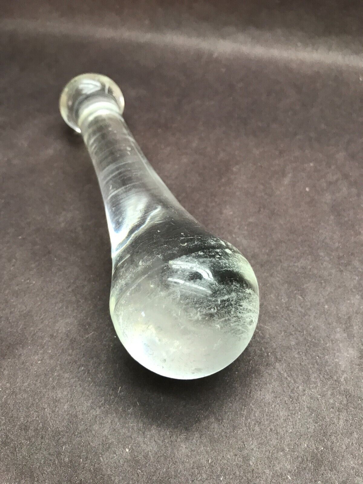 Laboratory Solid Glass 8oz. Grinding Pestle only 150mm OAL x 45mm O.D.