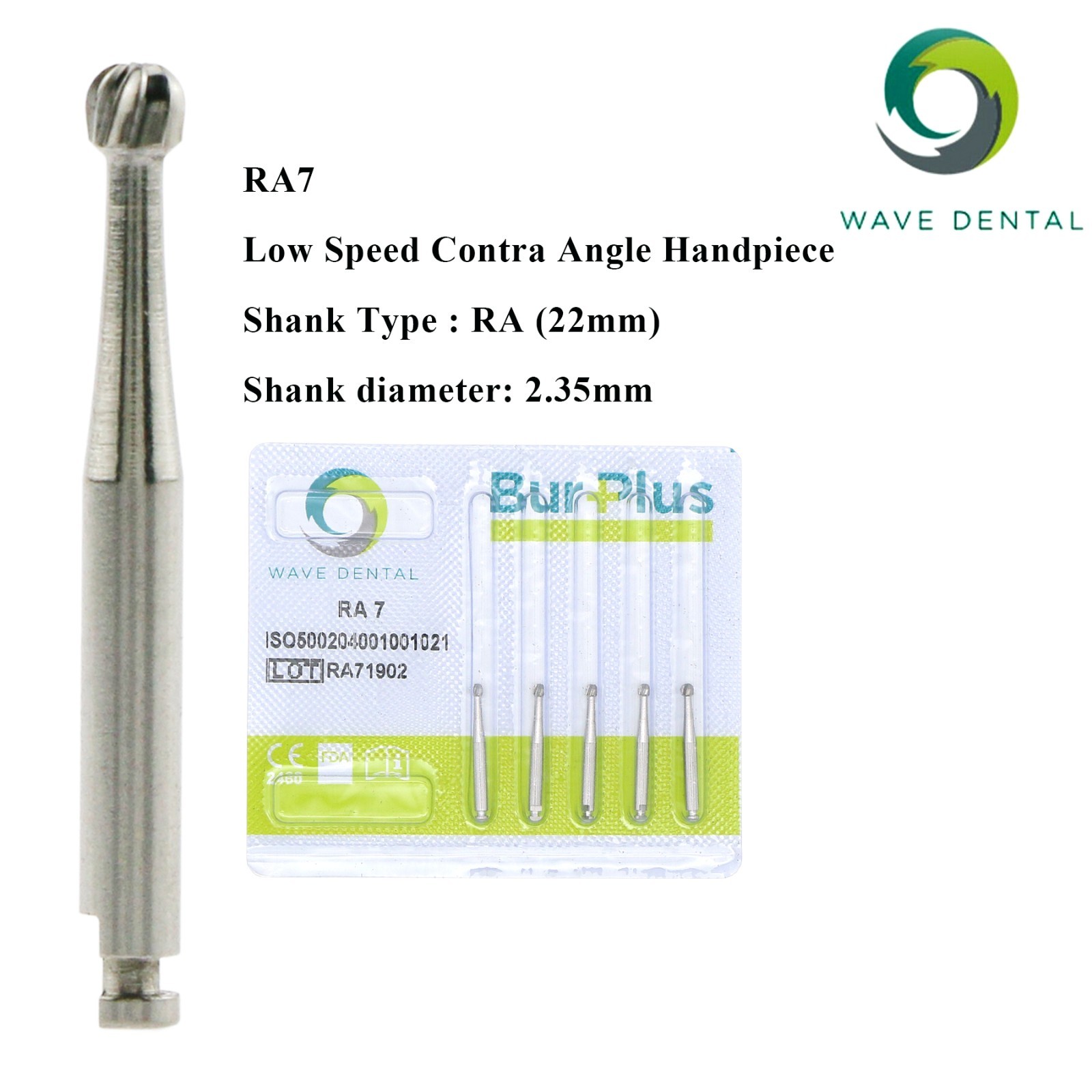 Wave Dental Bur Round RA 1 2 3 5 7 8 41 Latch Carbide For Low Speed Contra Angle