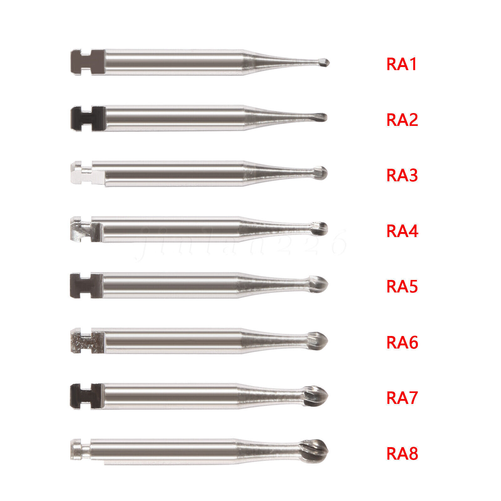 Burr Dental Round Latch Carbide Bur RA 1 2 3 4 5 6 7 8 22.5mm For Slow speed USA