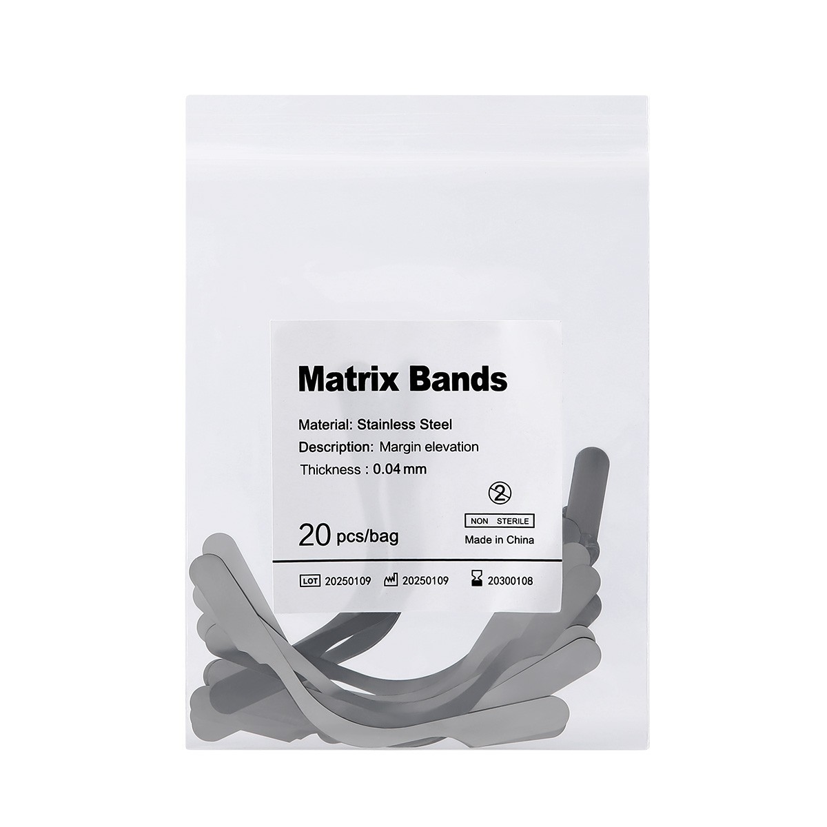 50 packs Dental Universal Matrix Bands Deep Margin Elevation Matrix 20pc/pack