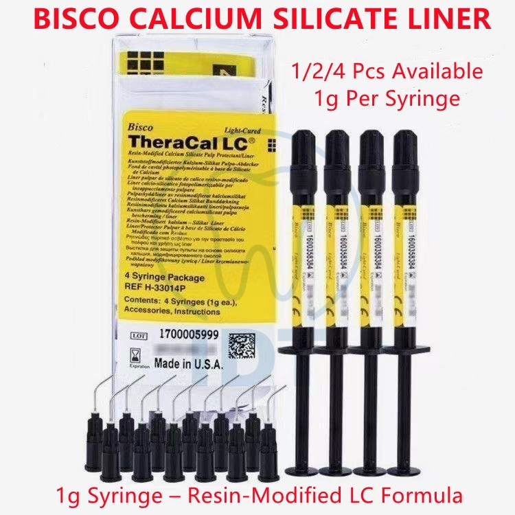 BISCO LC Light Cure Calcium Silicate Liner, Dental Base Material 1g
