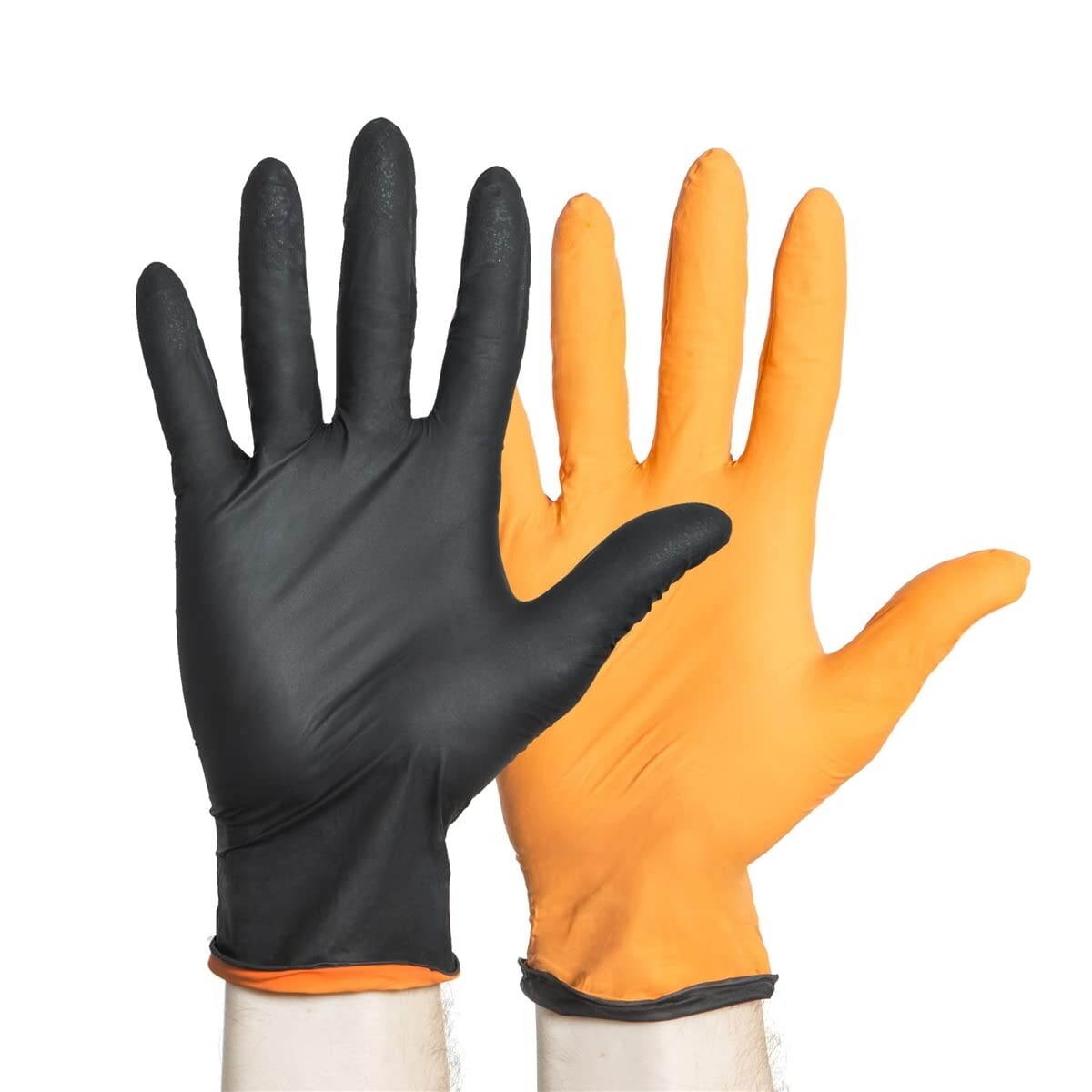 Halyard Black-FIRE 44756 Small Nitrile Exam Gloves Black-Orange (Box of 150)