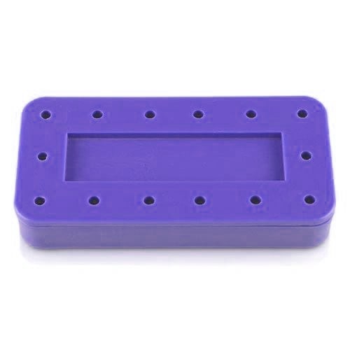 Plasdent 400BRS-10 Rectangular Bur Block Spectrum Purple 14-Hole Magnetic
