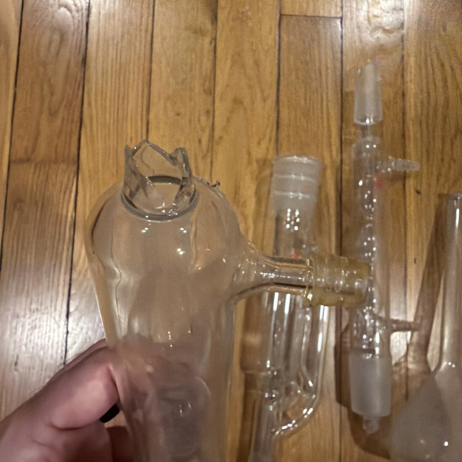 Ace Glass Distillation Extractor Glass Condenser Set 34/45 Laboratory Used