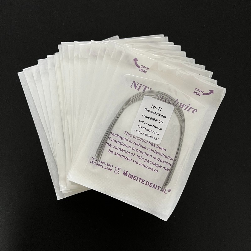 20Packs Dental Orthodontic Thermal Activated Niti Arch Wires Rectangular Natural