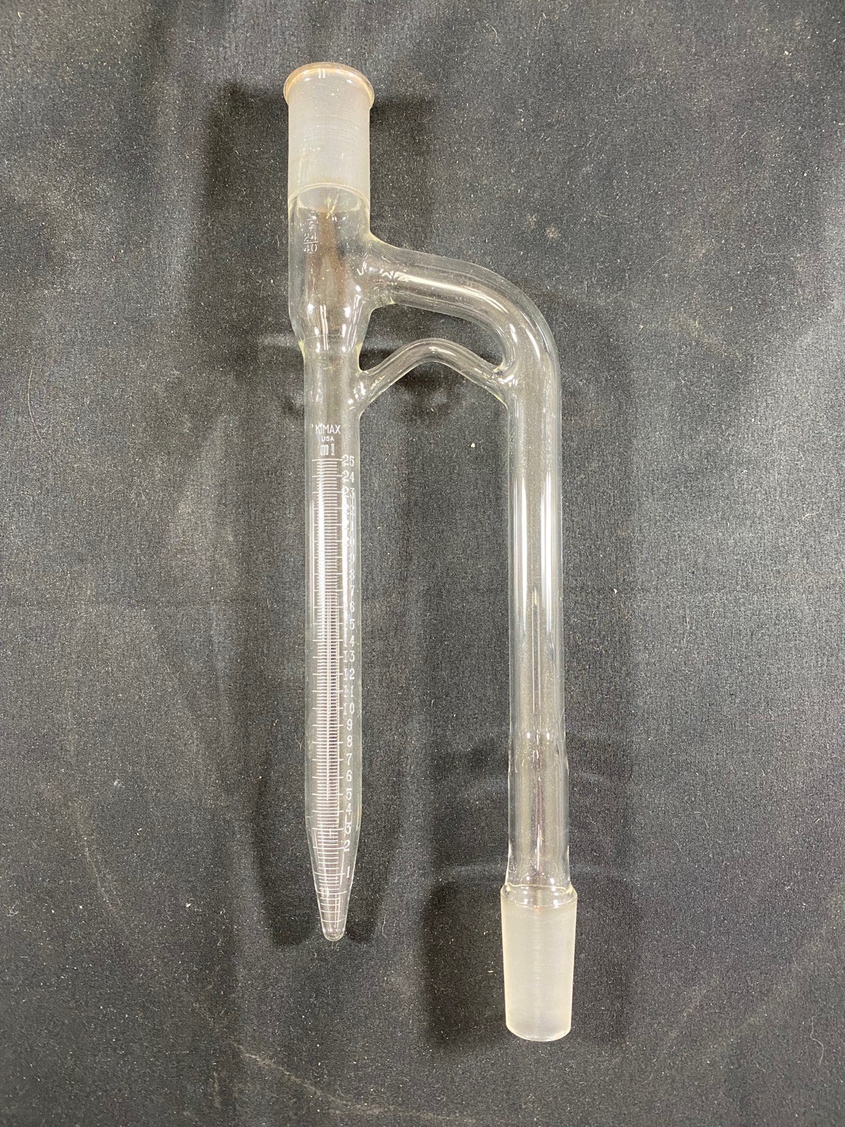 KIMBLE KIMAX Glass 25mL Modified Dean Stark 24/40 Distillation Receiver