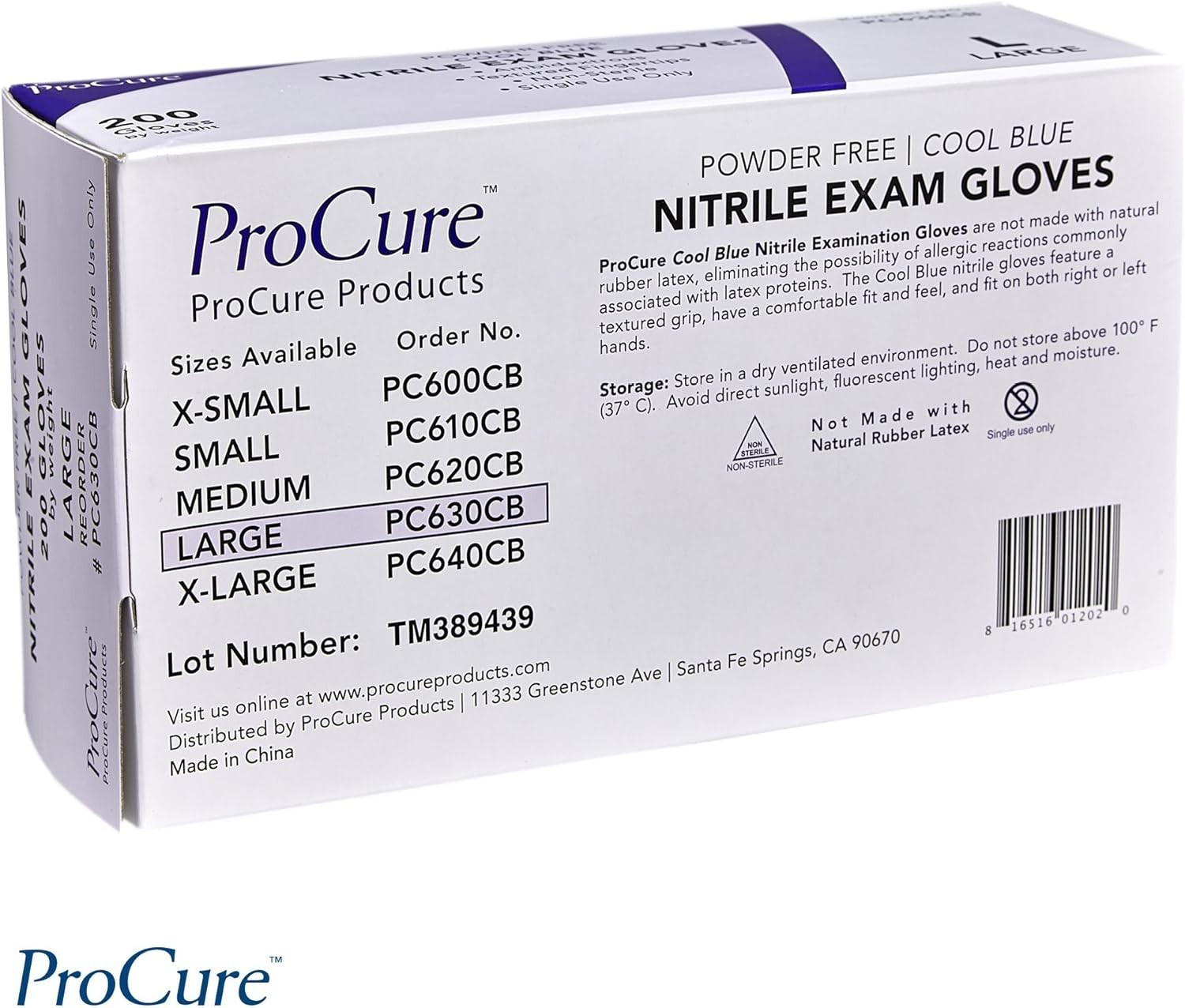 200 Count Nitrile Gloves – Large, Latex Free, Ambidextrous & Powder Free