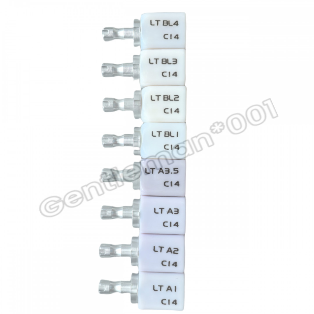 C14 LT Emax Dental Glass Ceramic Lithium Dislicate CAD/CAM Cerec Blocks 5Pcs/Box