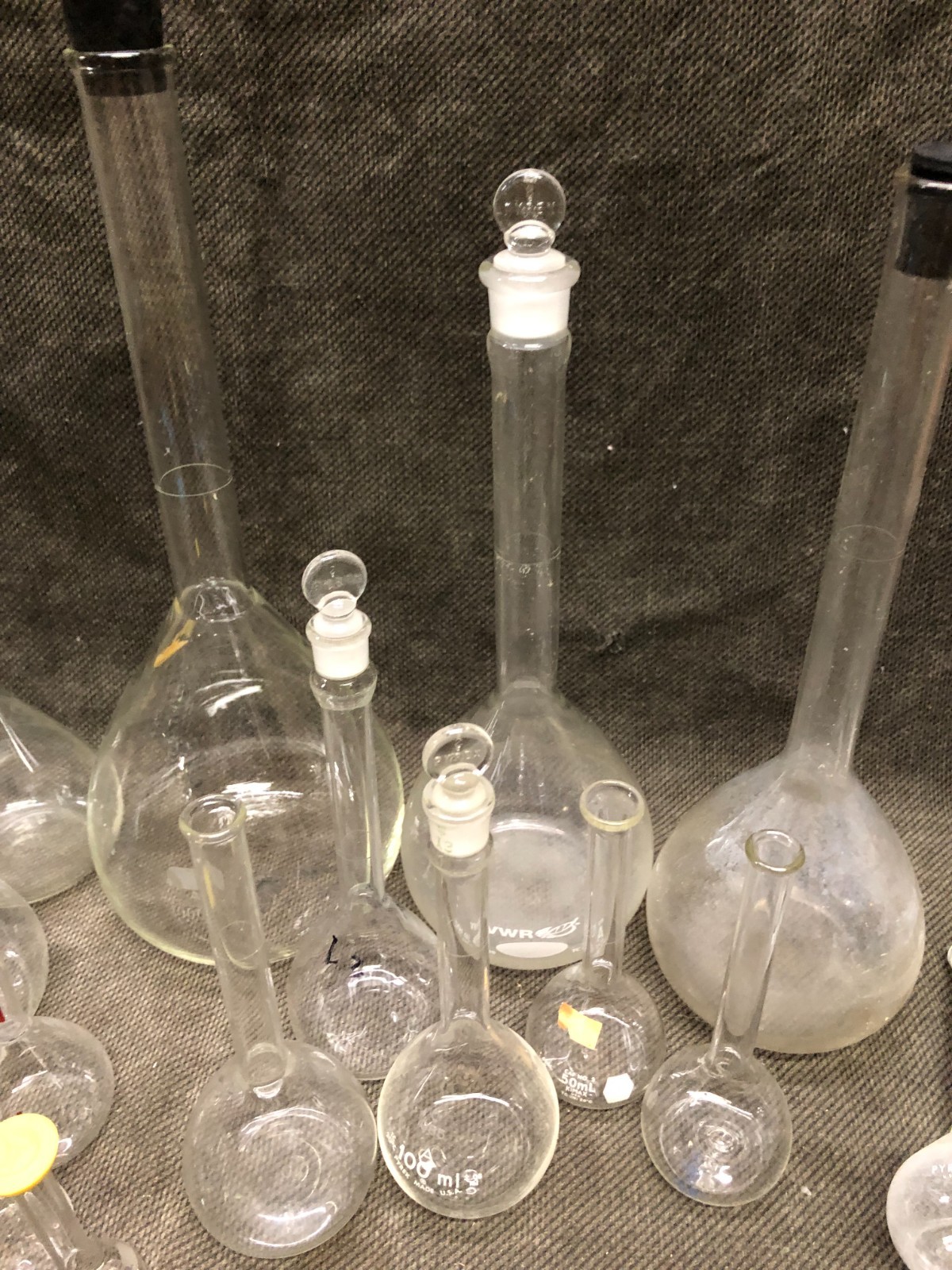 LOT 21 each Volumetric Flasks, Lab Glass Flask