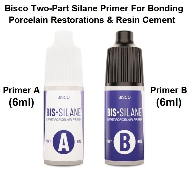 Dental BIS SILANE Two Part Silane Primer A & B For Bonding Porcelain Restoration