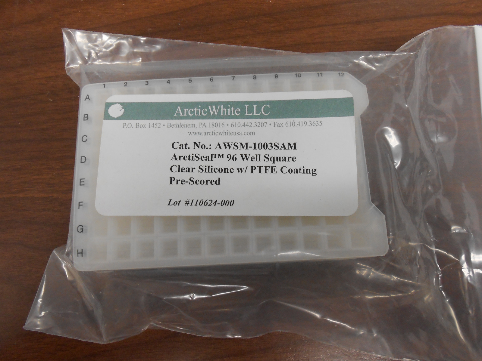 ARCTIC WHITE #AWSM-1003SAM ARCTISEAL 96-WELL SQUARE MAT W/PTFE COATING 10/PK