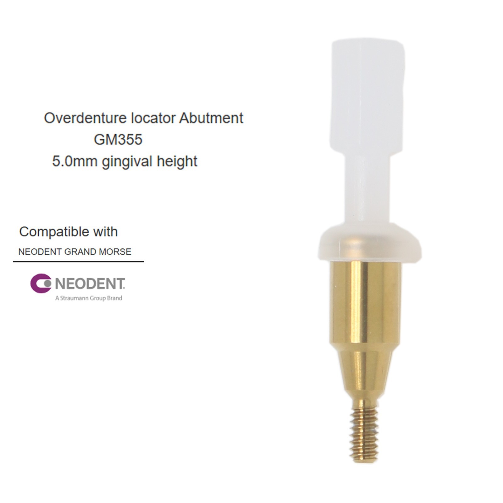 Overdenture Locator Abutment Male caps Inserts Tool for NEODENT GRAND MORSE GM
