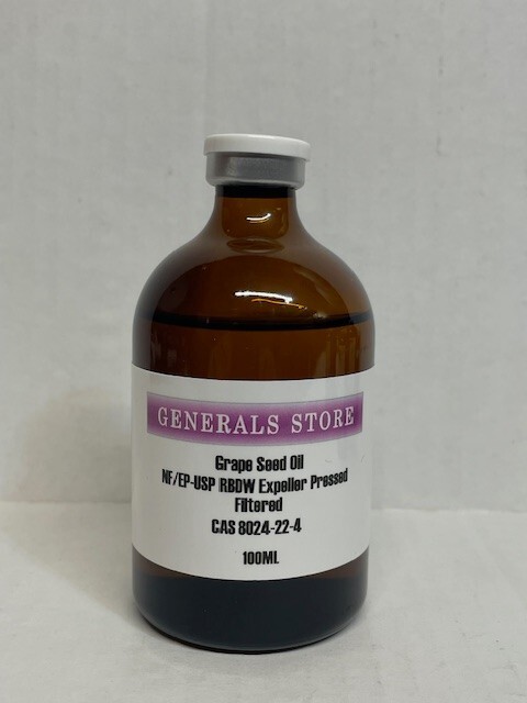 Grape Seed Oil NF/EP -USP RBDW 100 OR 50ML Vial