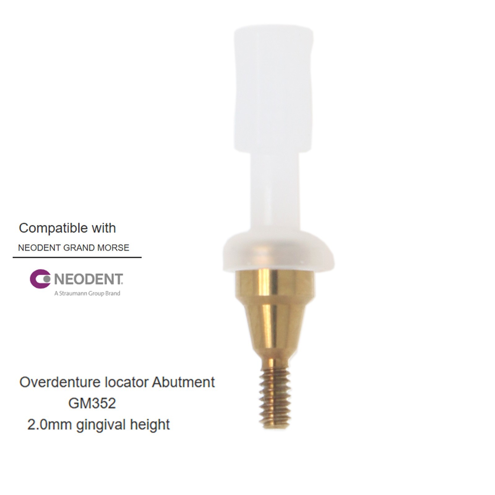 Overdenture Locator Abutment Male caps Inserts Tool for NEODENT GRAND MORSE GM