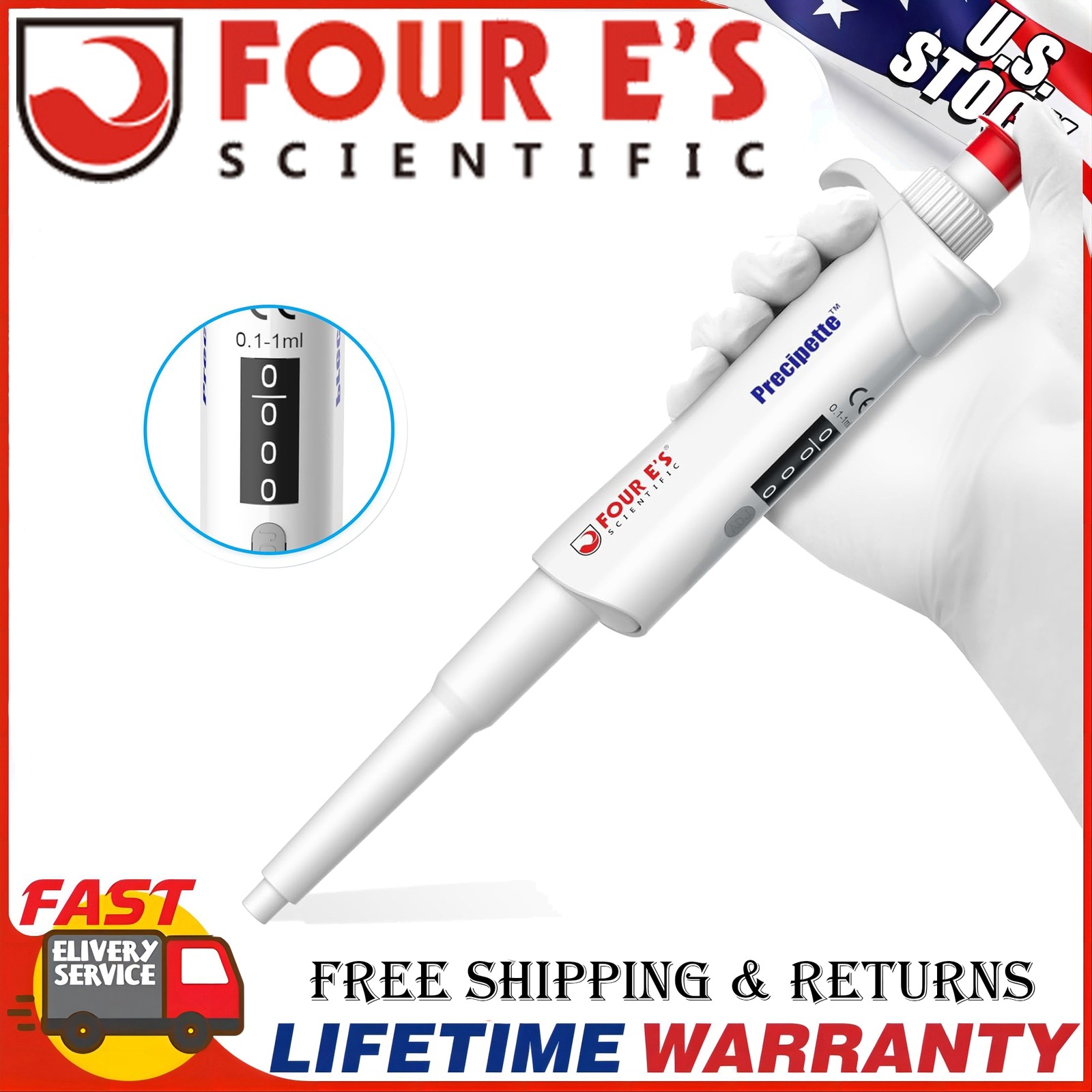0.1ul-10ml Single Channel Pipettor Adjustable Micropipette Lab High Precision
