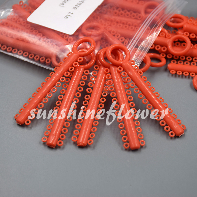 1040 Pcs/1 Pack Dental Orthodontic Ligature Ties Elastic Rubber Bands 37 Colors
