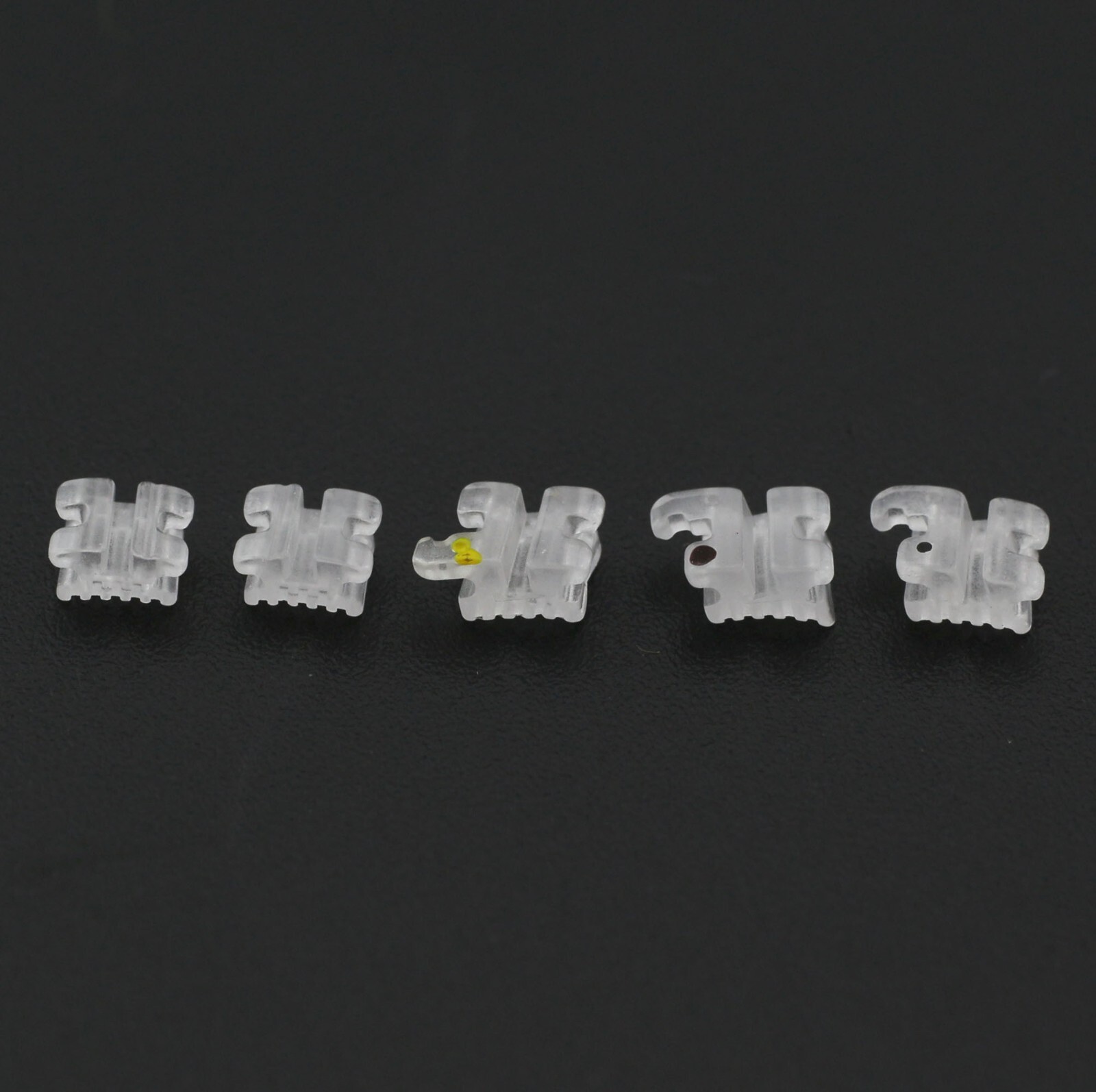 Dental Orthodontic Ceramic Brackets Braces Sapphire Roth MBT 022 345 Hooks 5-5