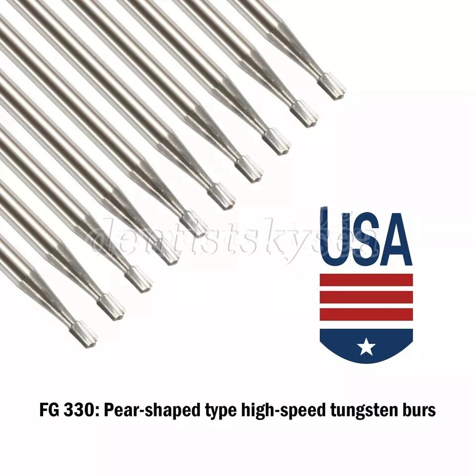 Dental Carbide Burs Tungsten Steel Bur FG # 330 FG #245 fit High Speed Handpiece