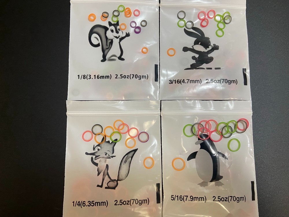 Dental Orthodontic Rubber Bands Elastic Braces 2.5/3.5/4.5/6.5oz Colorful