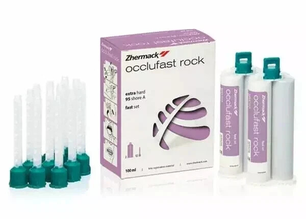Zhermack Occlufast Rock Bite Registration Extra Hard Fast Set 2pk w/ Tips
