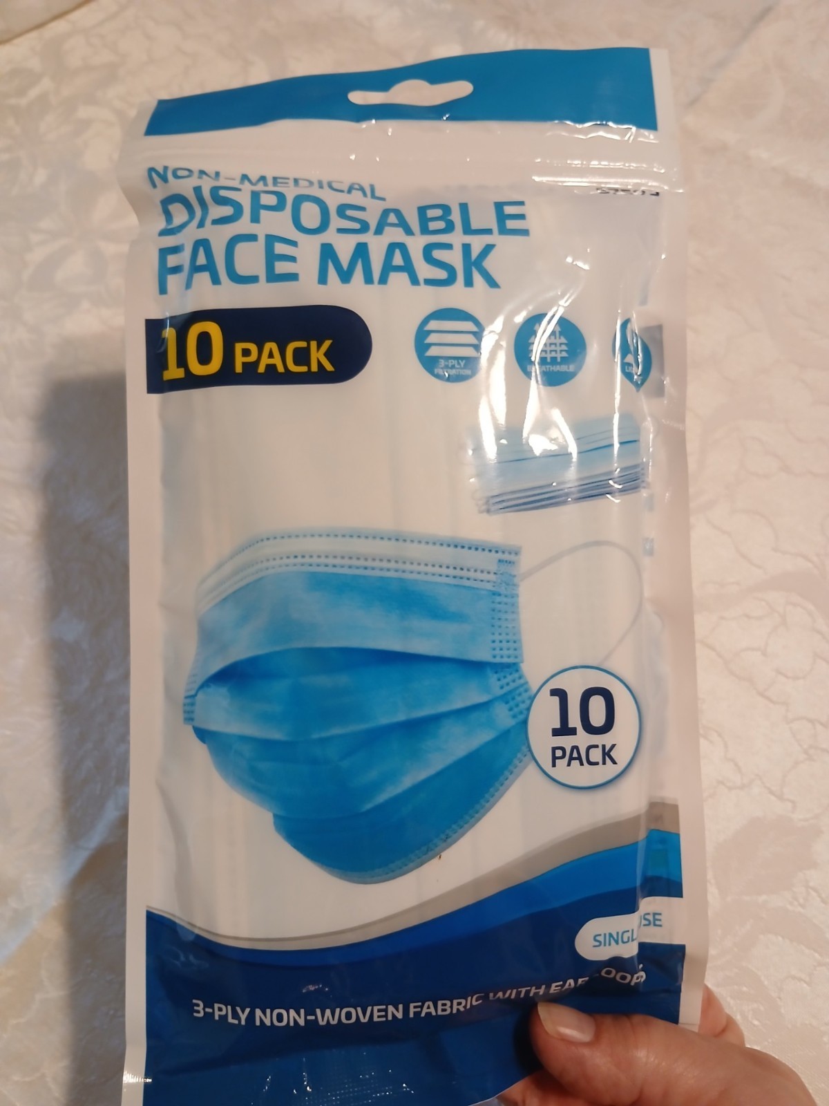 Great Health Disposable Facemask with ear loops 10 count